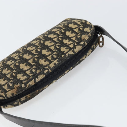 Christian Dior Vintage Trotter Shoulder Bag Canvas, NAVY, CANVAS, Shoulder bag