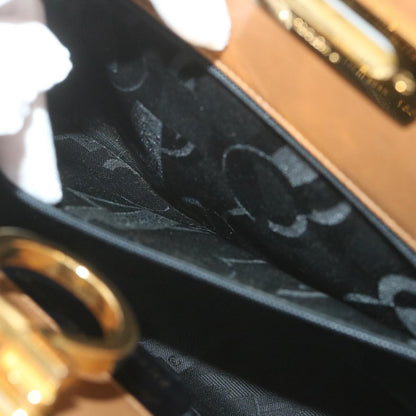 Salvatore Ferragamo Vintage Gancini Chain Shoulder Bag Leather, BROWN, LEATHER, Shoulder bag