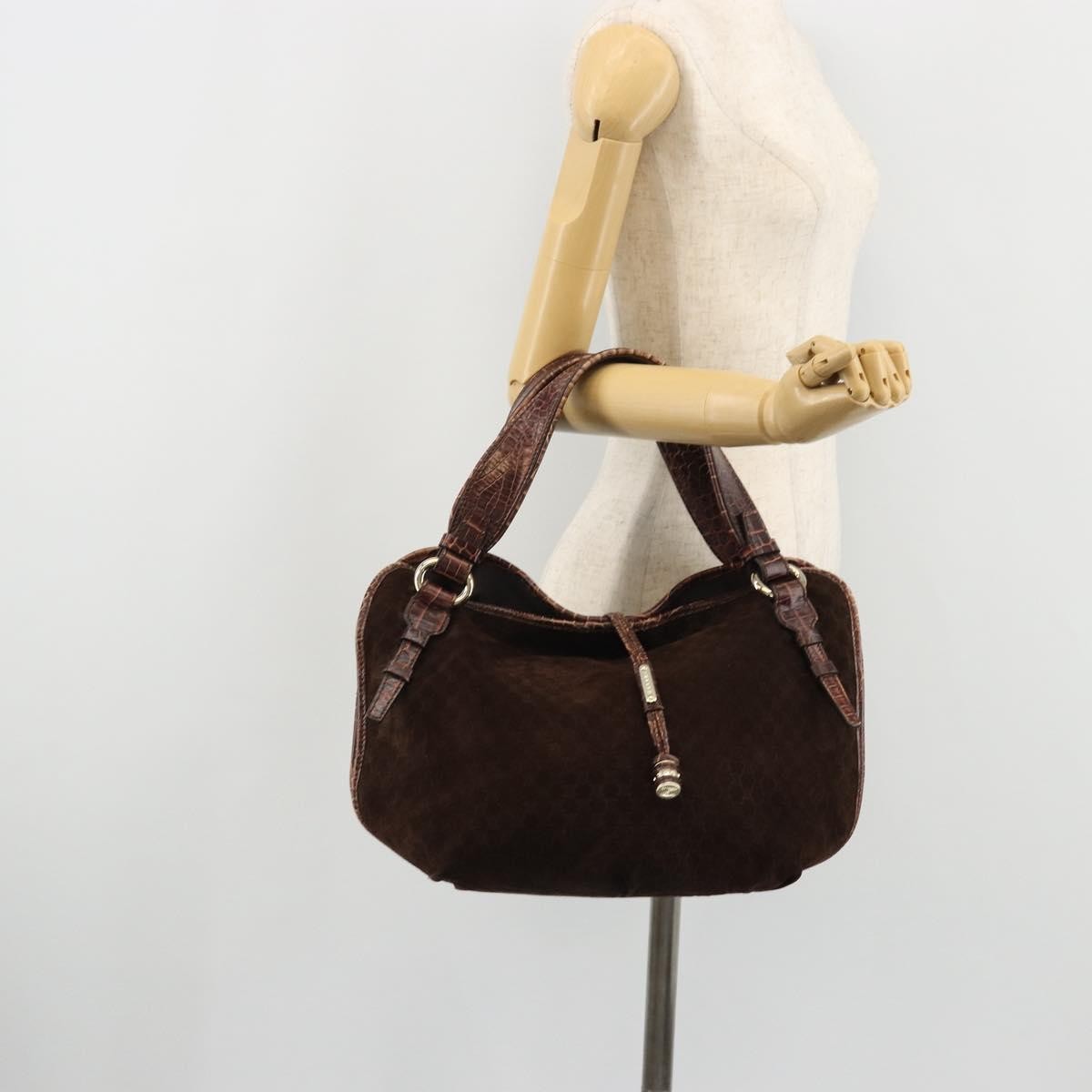 Celine Bittersweet Canvas, Brown, Canvas, Handbag