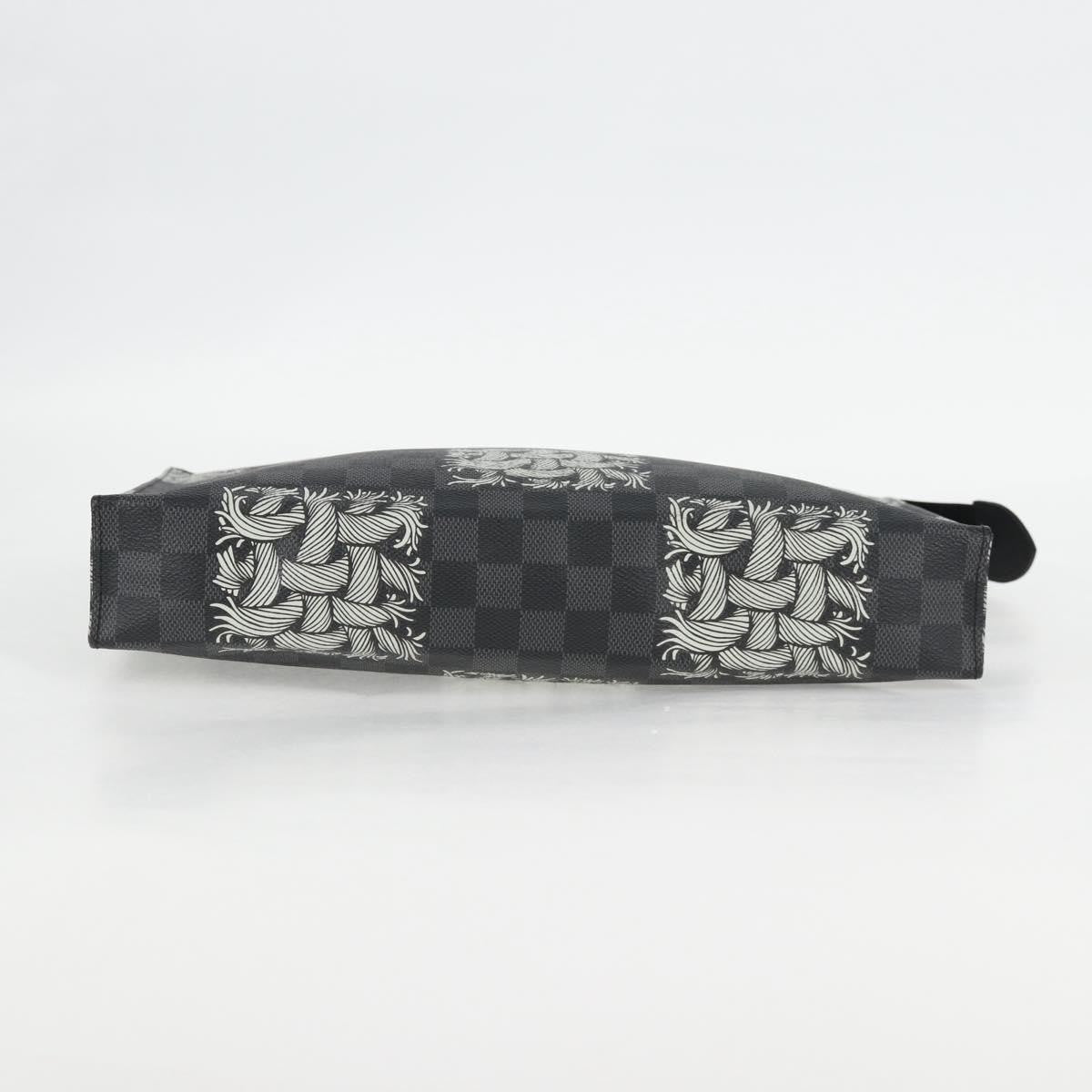 Louis Vuitton Pochette Voyage Limited Edition Nemeth Damier Graphite, Black, Canvas, Clutch