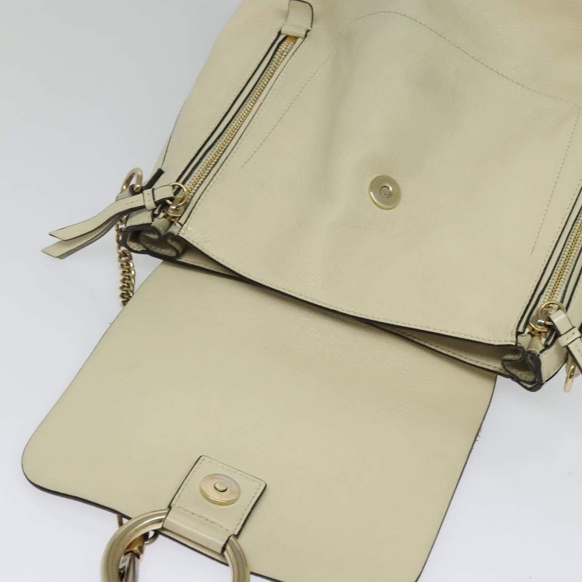 Chloe Faye Backpack Leather and Suede, BEIGE, SUEDE, Backpack