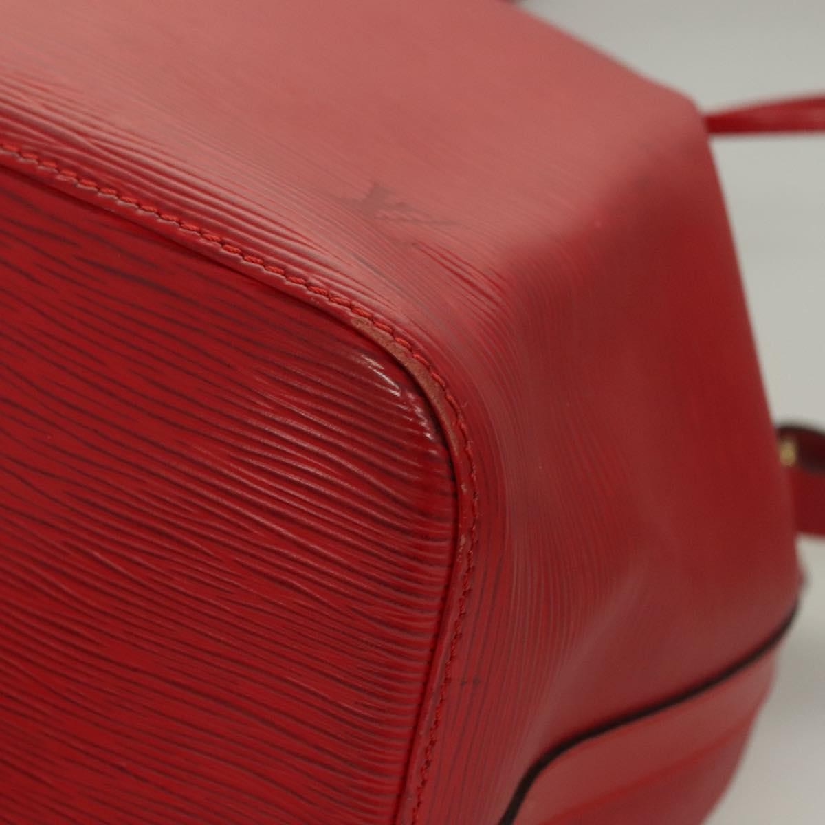 Louis Vuitton Petit Noe Handbag Epi Leather, RED, LEATHER, Shoulder bag