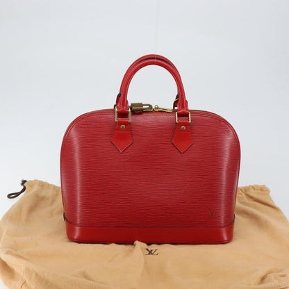 Louis Vuitton Alma Handbag Epi Leather, RED, LEATHER, Handbag
