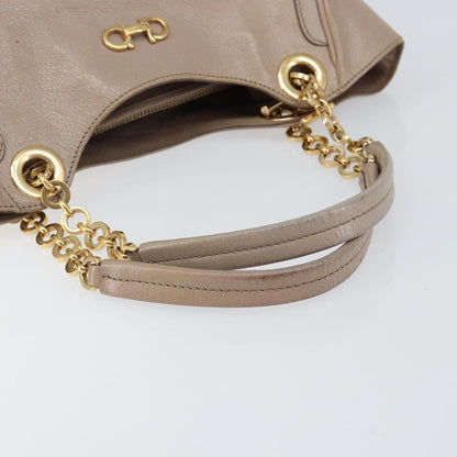 Salvatore Ferragamo Gancini Tote Leather, PINK, LEATHER, Handbag