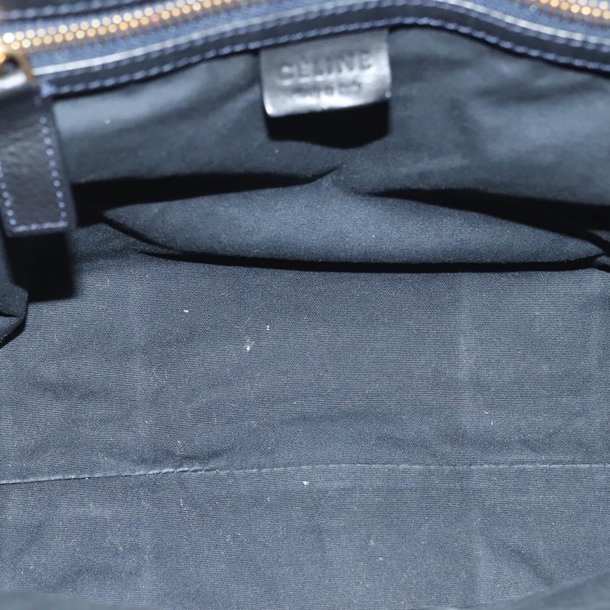 Celine Vintage Macadam Handbag Macadam, NAVY, CANVAS, Handbag