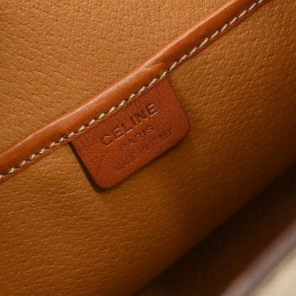 Celine Vintage Macadam Backpack Canvas and Leather, BEIGE, CANVAS, Backpack