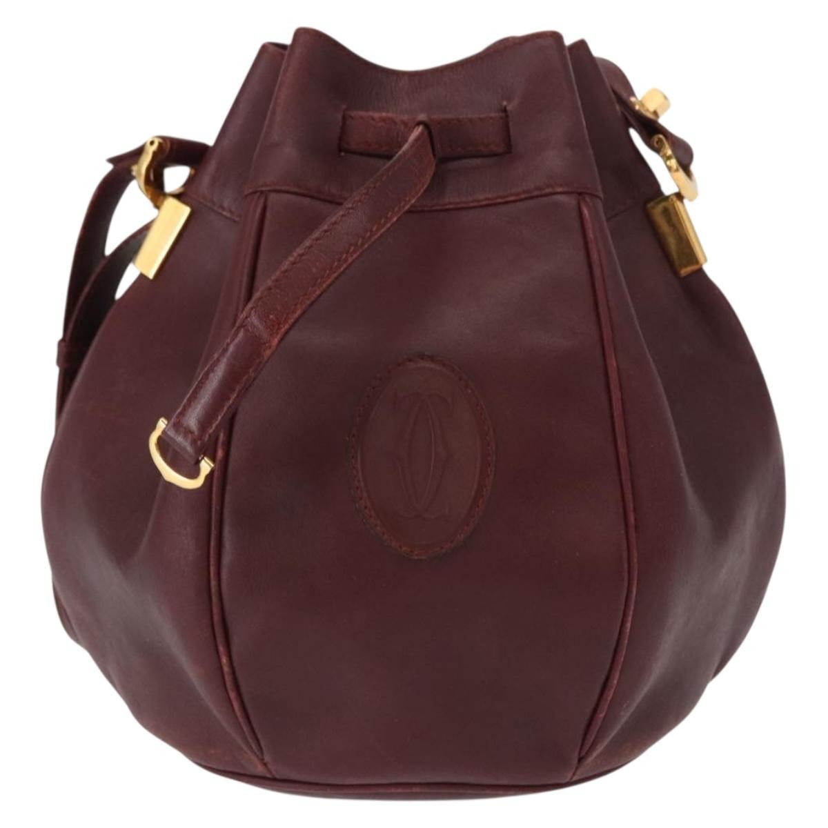 cartier Must de cartier bag Leather, BURGUNDY, LEATHER, Shoulder bag
