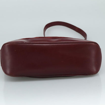 Celine Vintage Macadam Shoulder Bag Suede, RED, SUEDE, Shoulder bag