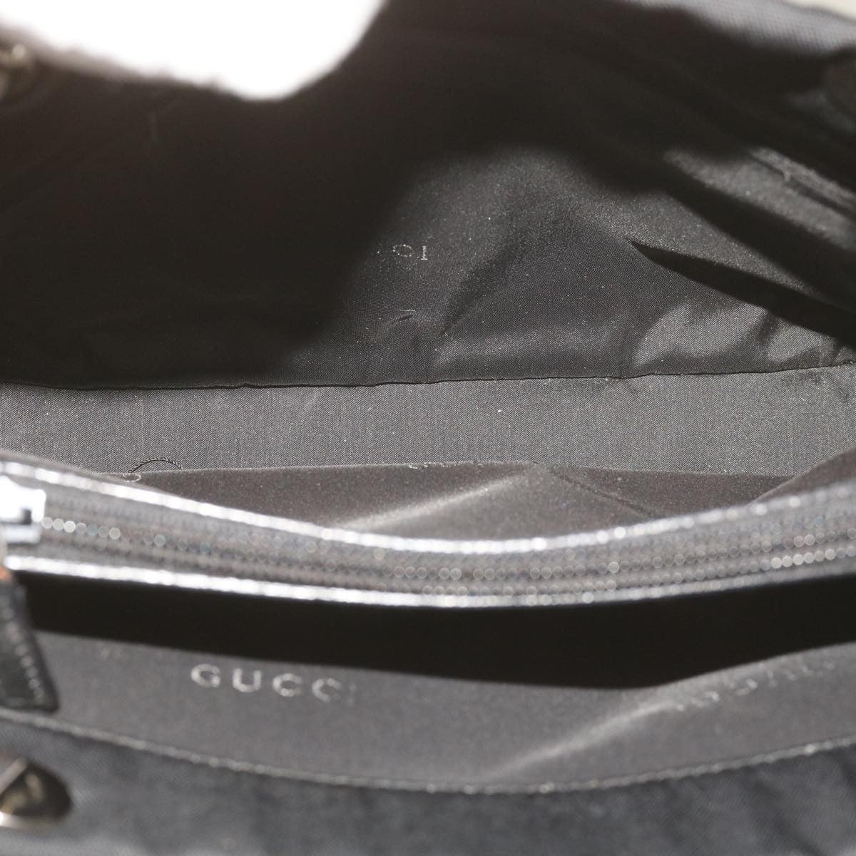 Gucci Bamboo Shopper Tote Canvas, BLACK, CANVAS, Tote bag