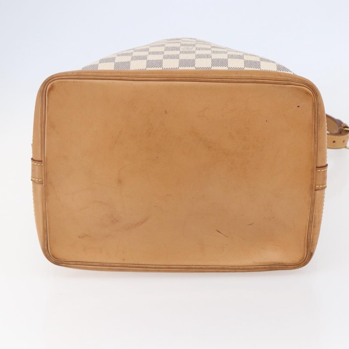 Louis Vuitton Noe Handbag Damier, WHITE, CANVAS, Shoulder bag