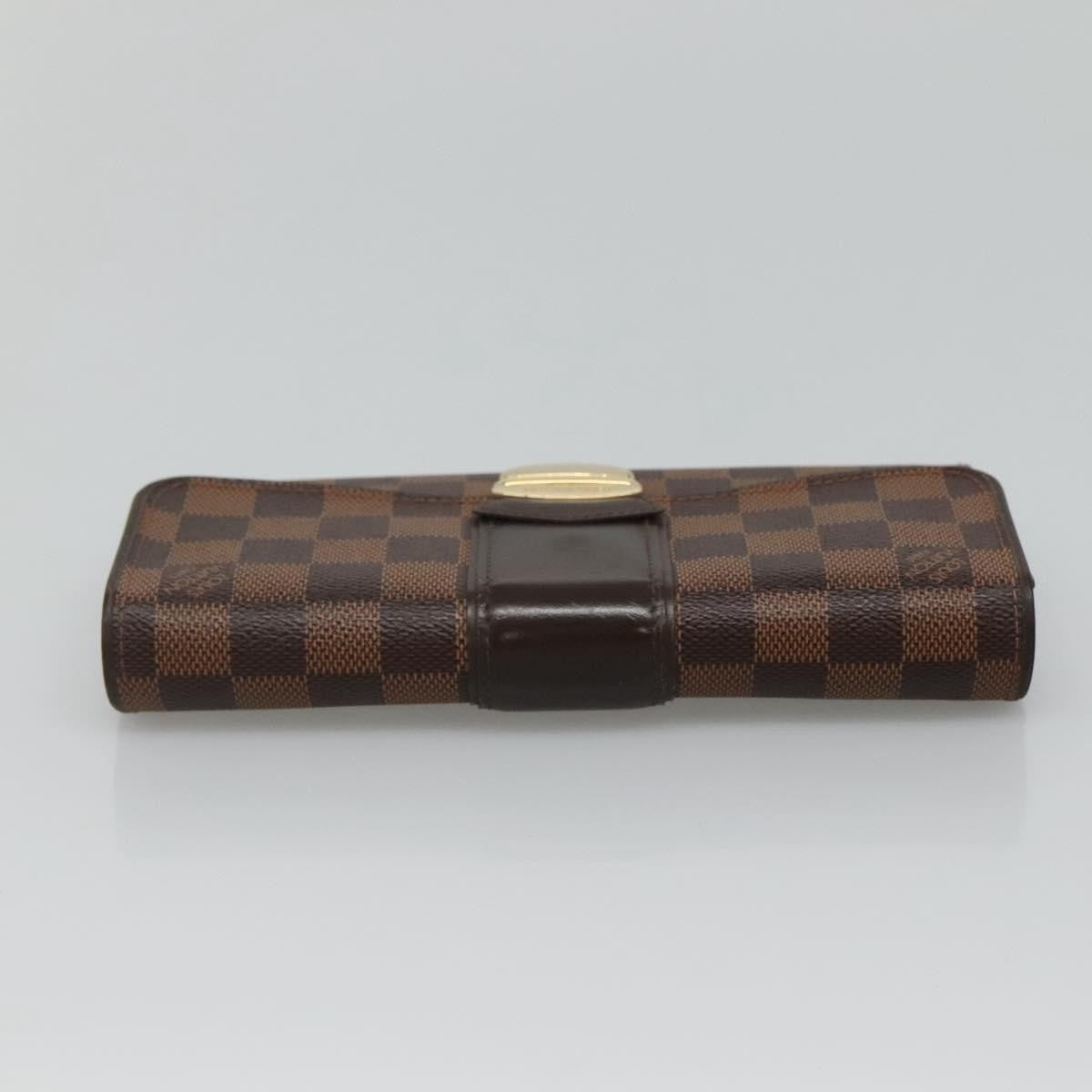 Louis Vuitton Sistina Wallet Damier, BROWN, CANVAS, Wallets