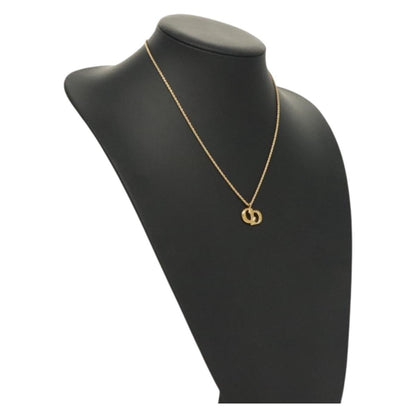 Christian Dior CD Pendant Necklace Metal, GOLD, METAL, Necklace
