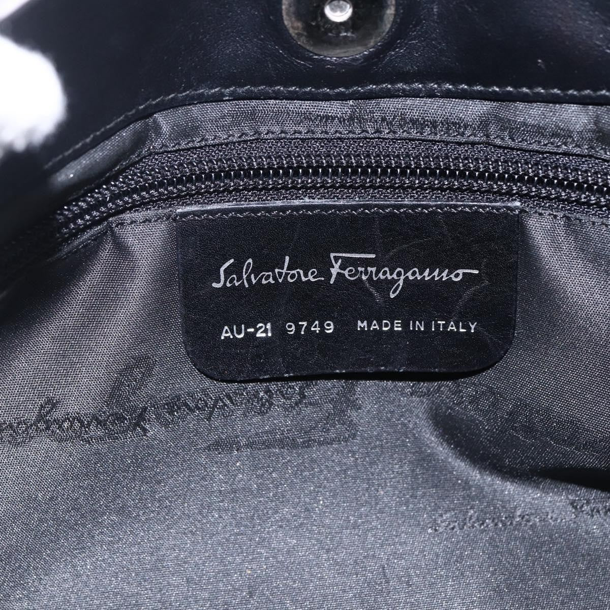 Salvatore Ferragamo Vintage Shoulder Bag Nylon, GRAY, NYLON, Shoulder bag