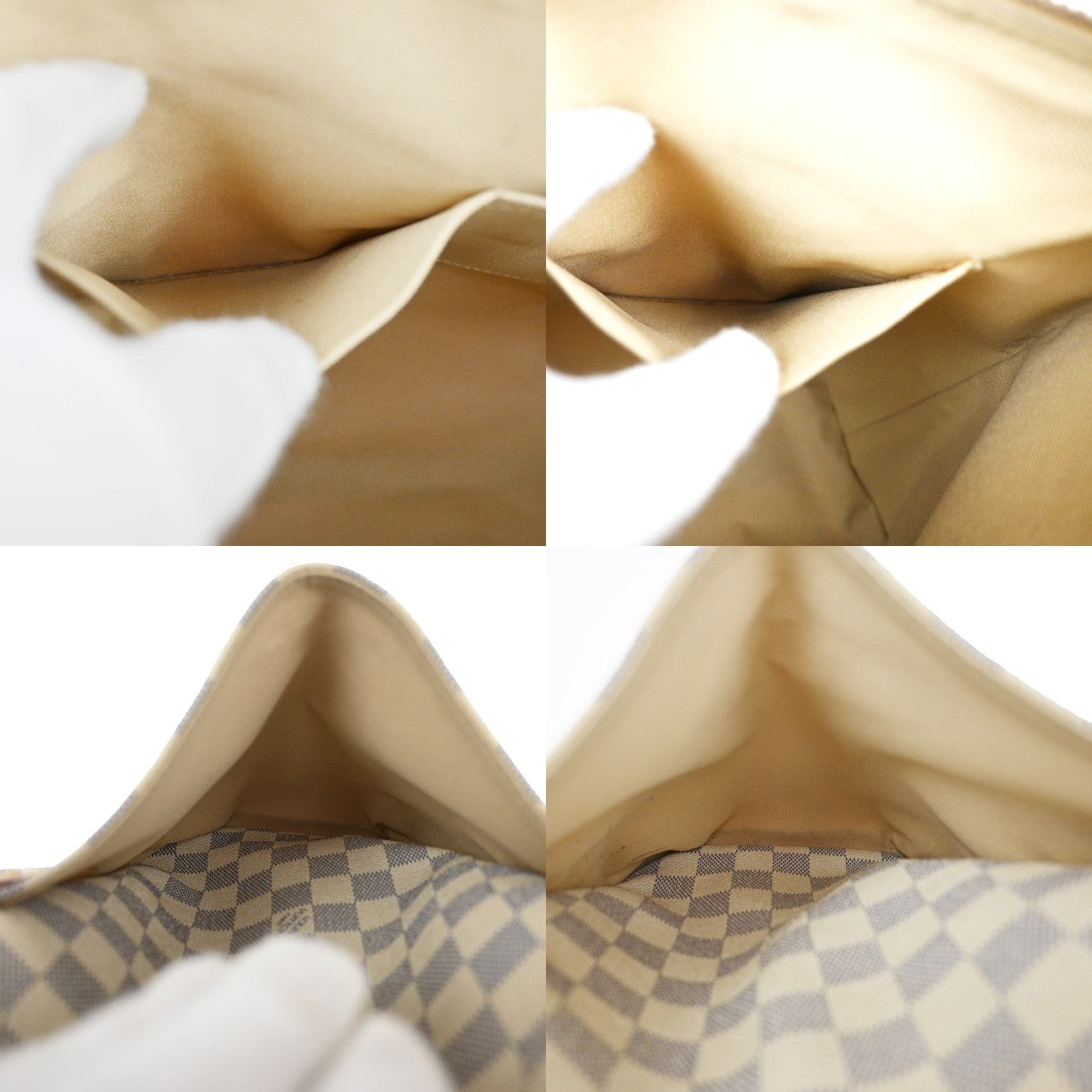 Louis Vuitton Totally Handbag Damier, WHITE, CANVAS, Shoulder bag