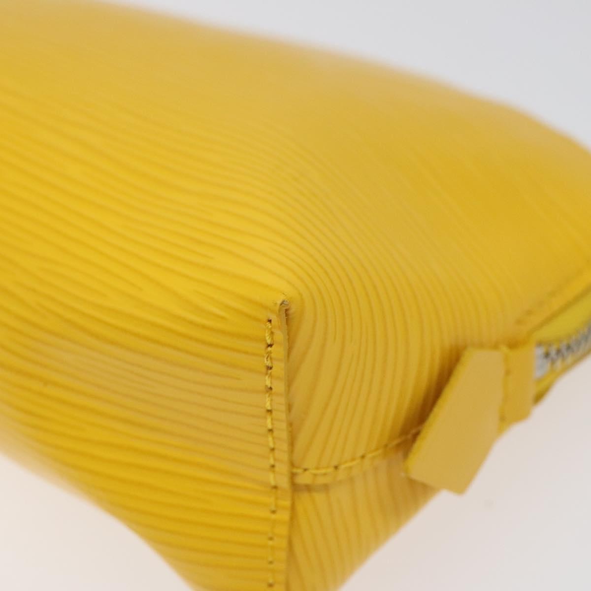 Louis Vuitton Cosmetic Pouch Epi Leather, YELLOW, LEATHER, Toiletry Case