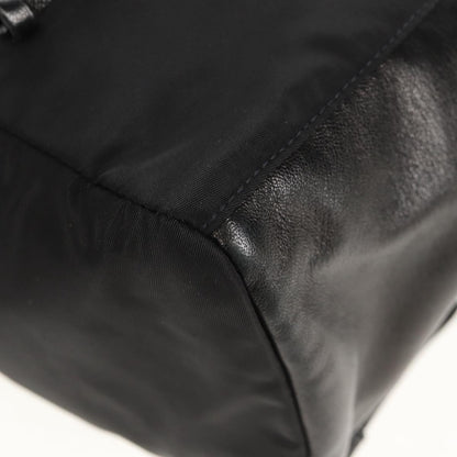 Prada Buckle Backpack Quilted Tessuto, BLACK, NYLON, Backpack