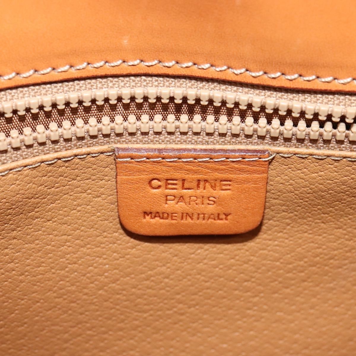 Celine Macadam Shoulder Bag PVC Leather, BROWN, CANVAS, Shoulder bag