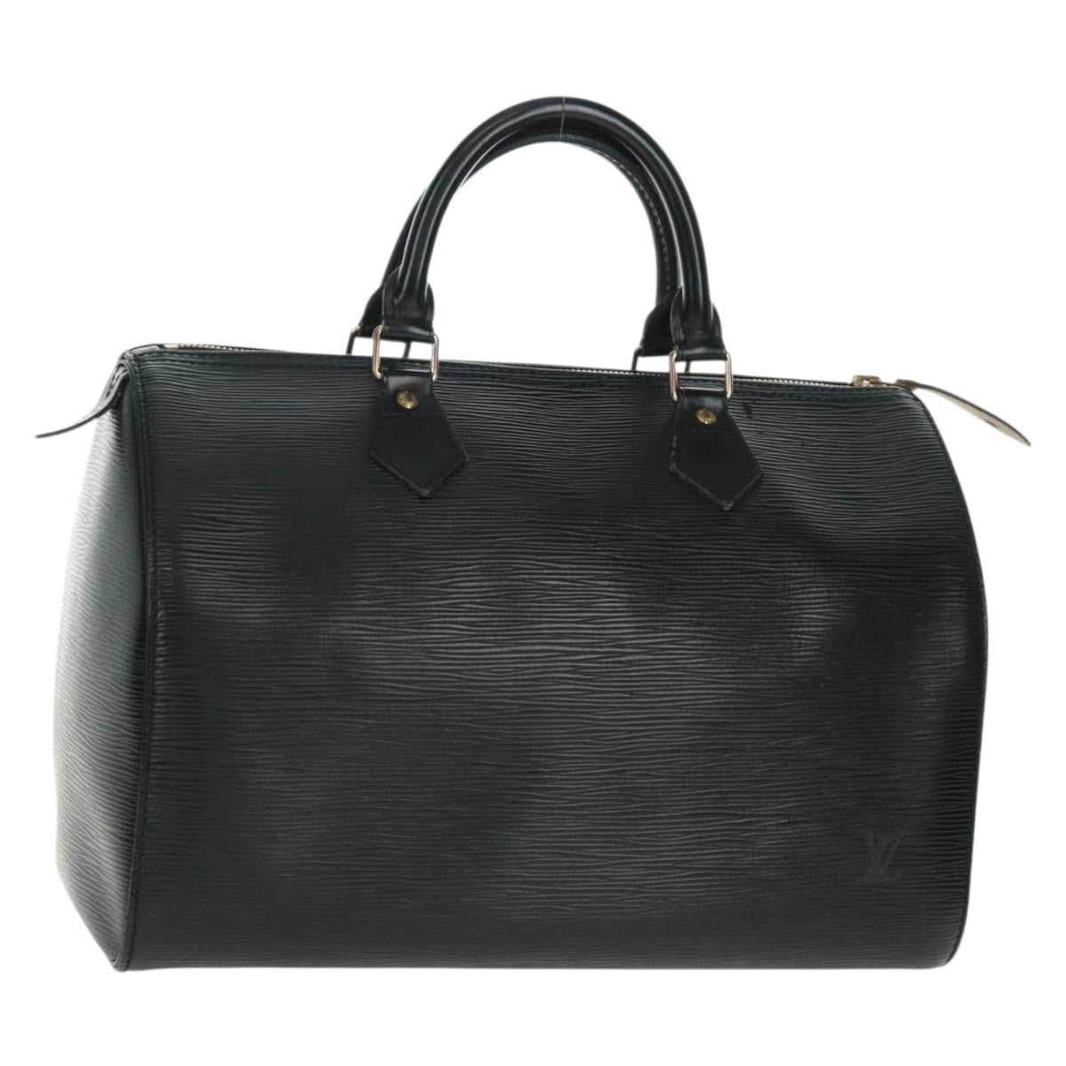 Louis Vuitton Speedy Handbag Epi Leather, BLACK, LEATHER, Handbag