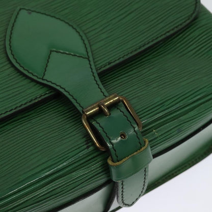 Louis Vuitton Cartouchiere Handbag Epi Leather, Green, Leather, Shoulder Bag