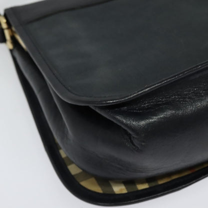 Burberry Flap Shoulder Bag Leather, NAVY, LEATHER, Shoulder bag