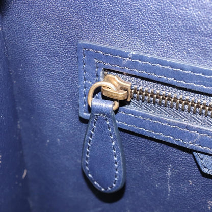 Celine Tricolor Luggage Bag Leather, Navy, Leather, Handbag