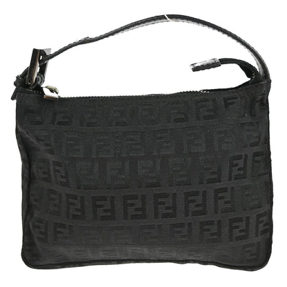 Fendi Belted Pochette Zucca Canvas, BLACK, CANVAS, Clutche & pouche