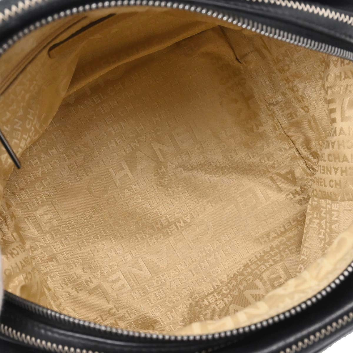 Chanel CC Bowler Leather, BLACK, LEATHER, Handbag