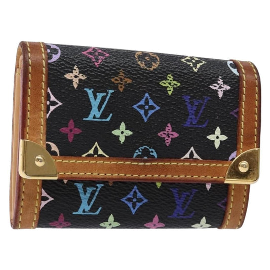 Louis Vuitton Porte-Monnaie Plat Coin Purse Monogram Multicolor, MULTICOLOUR, CANVAS, Wallets
