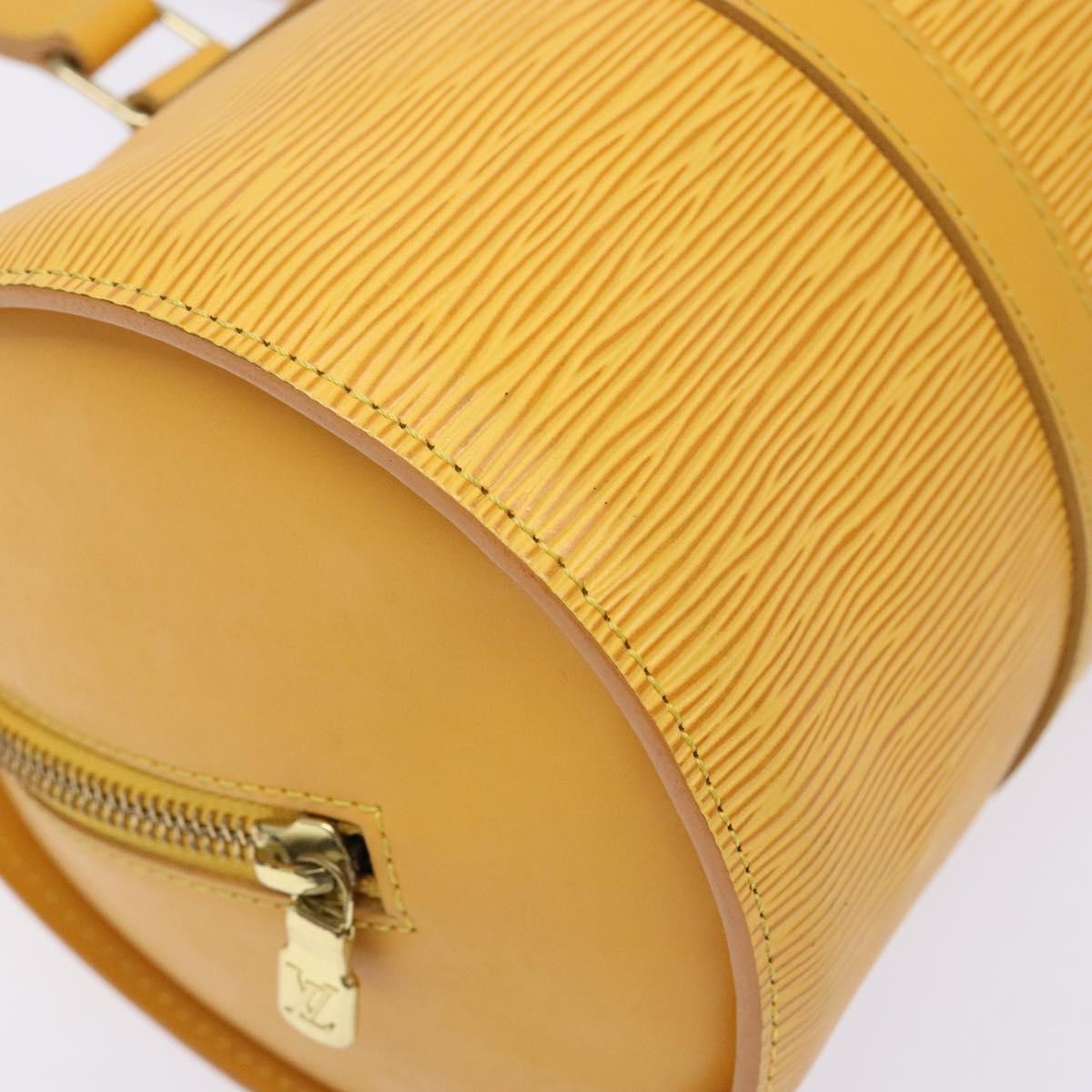 Louis Vuitton Soufflot Handbag Epi Leather, YELLOW, LEATHER, Handbag