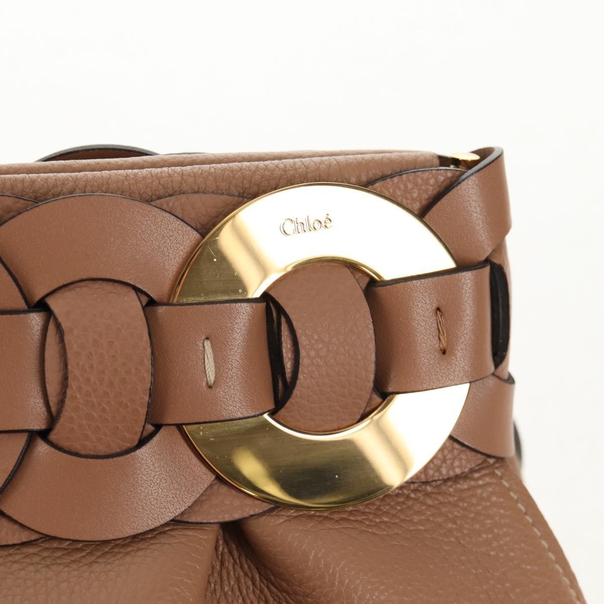 Chloe Darryl Clutch Leather, BEIGE, LEATHER, Clutche & pouche