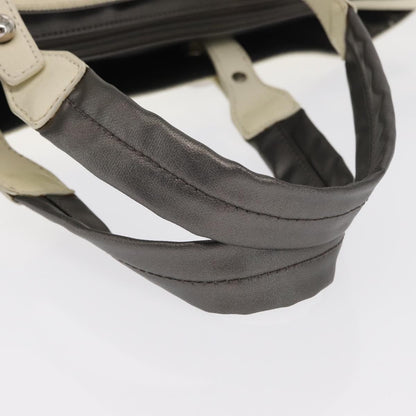 Chanel Biarritz Tote Nylon, SILVER, NYLON, Tote bag