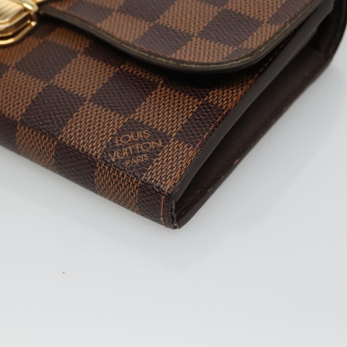 Louis Vuitton Sistina Wallet Damier, BROWN, CANVAS, Wallets
