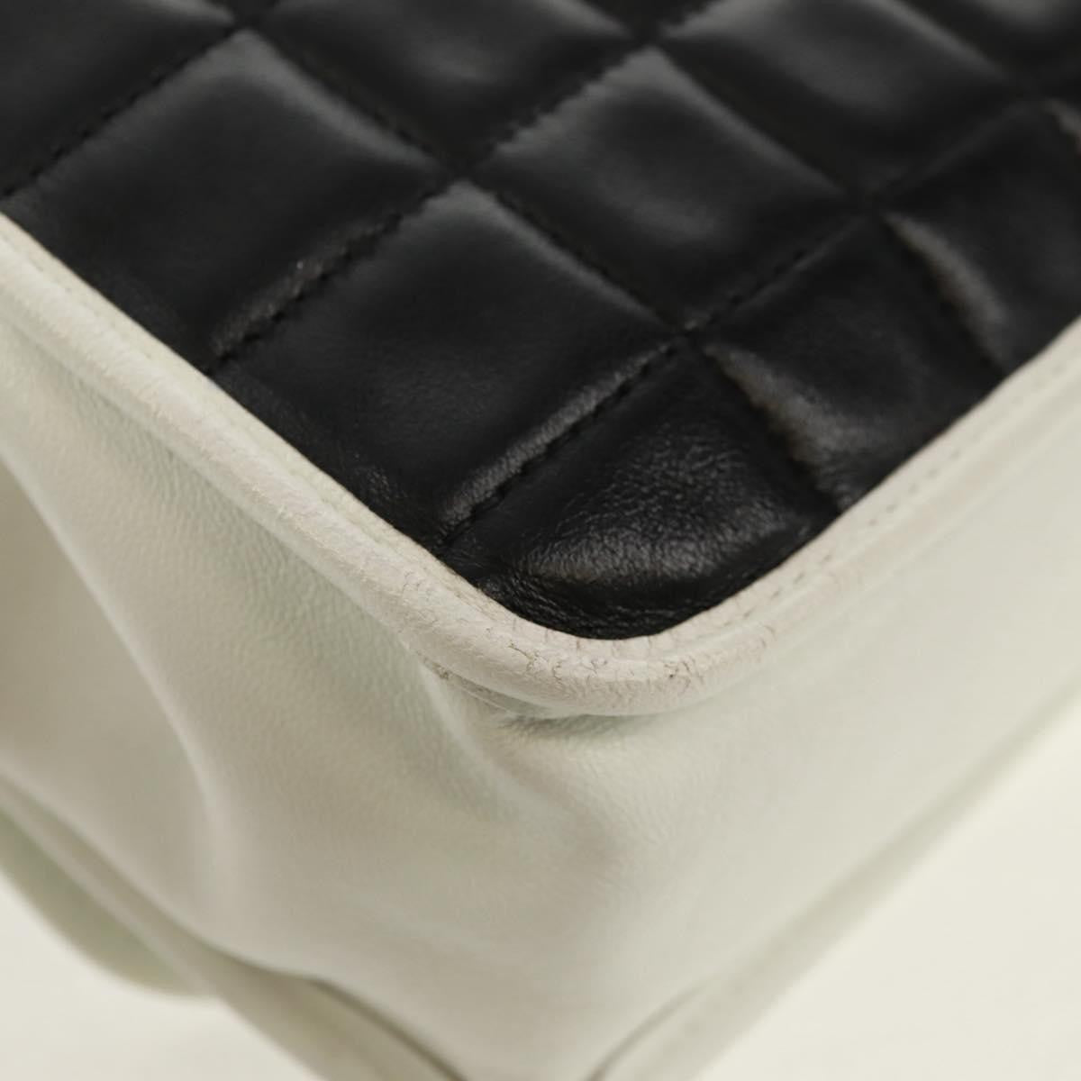 Chanel Chocolate Bar Mademoiselle Shoulder Bag Quilted Lambskin, Black, Leather, Shoulder Bag