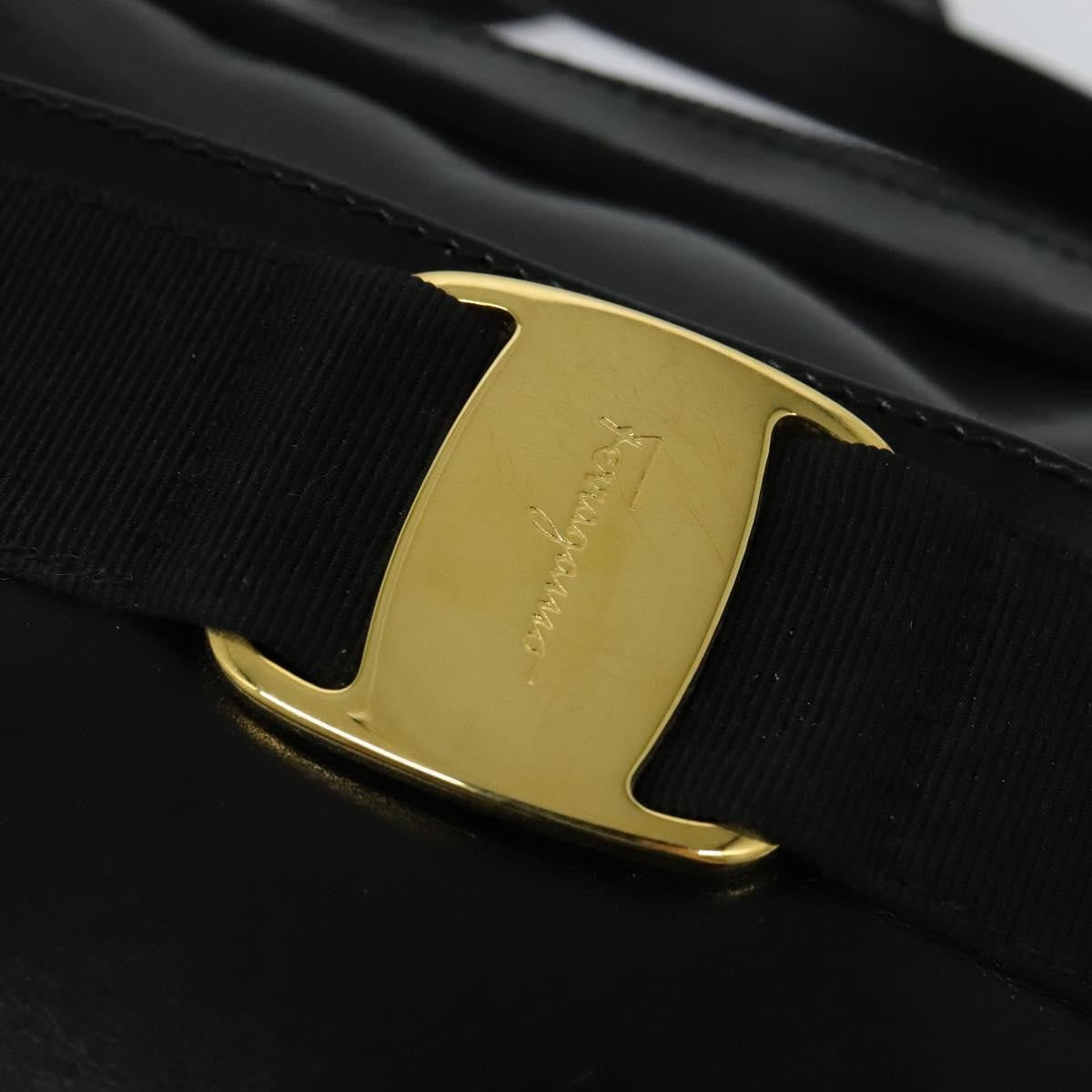 Salvatore Ferragamo Vala Shoulder Bag Leather, BLACK, LEATHER, Shoulder bag