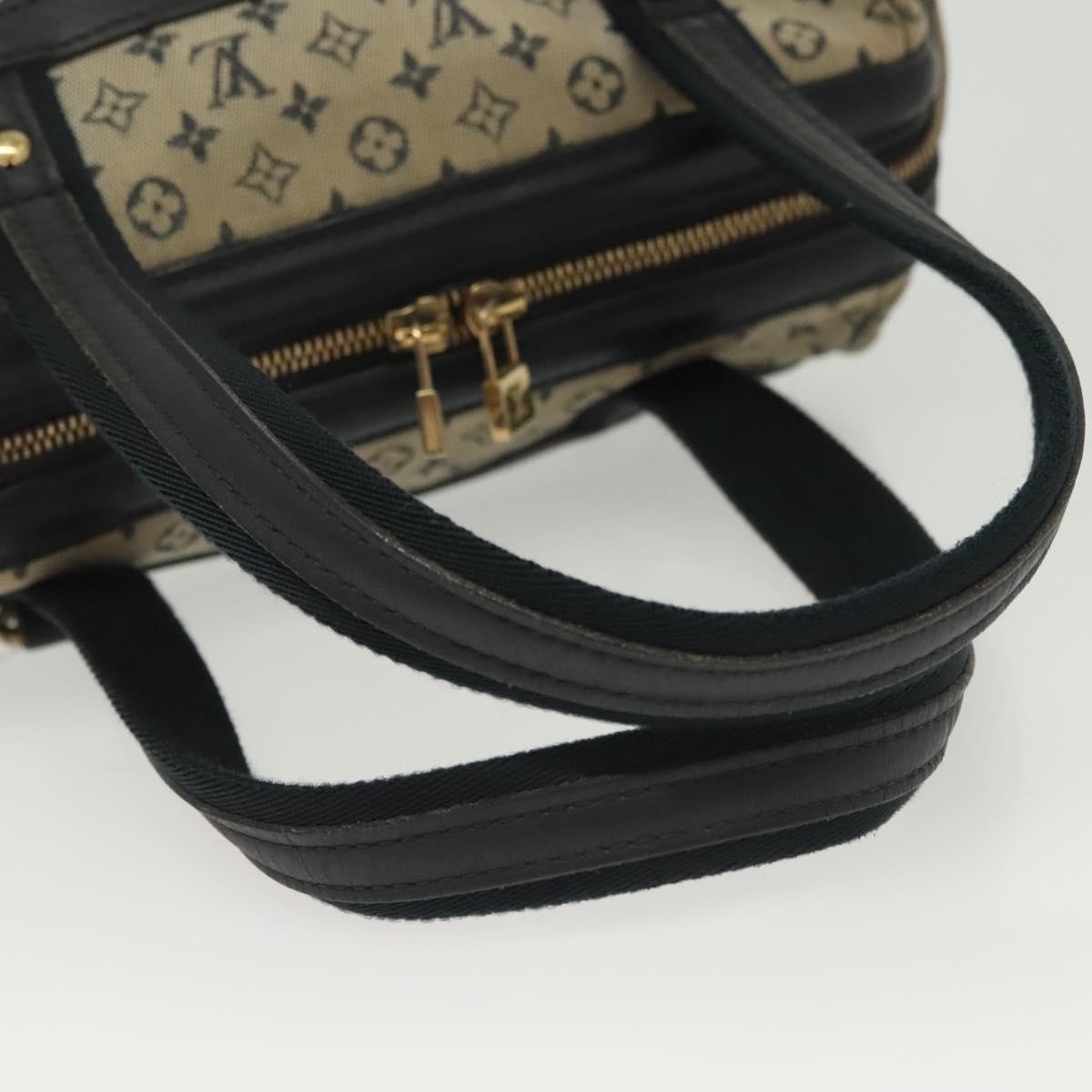 Louis Vuitton Josephine Handbag Mini Lin, BLUE, CANVAS, Handbag