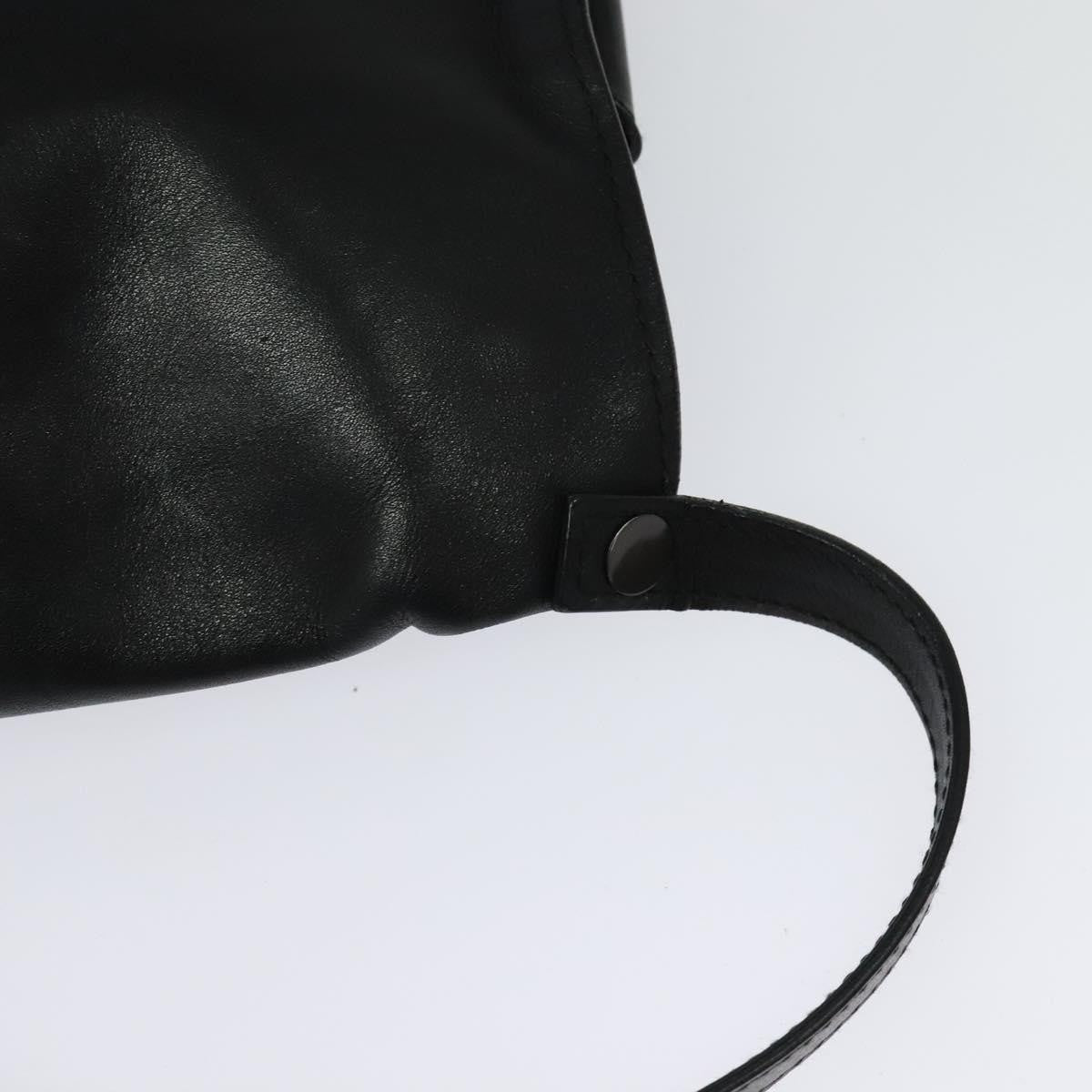 Bottega Veneta Utility Waist Bag Leather with Intrecciato, BLACK, LEATHER, Shoulder bag