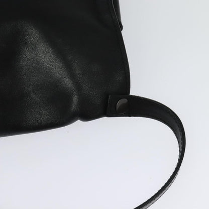 Bottega Veneta Utility Waist Bag Leather with Intrecciato, BLACK, LEATHER, Shoulder bag