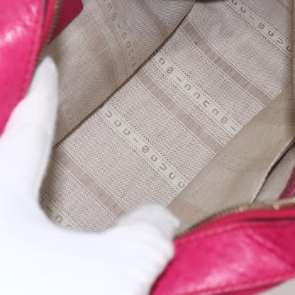 Gucci Bright Top Handle Bag Diamante Leather, PINK, LEATHER, Handbag