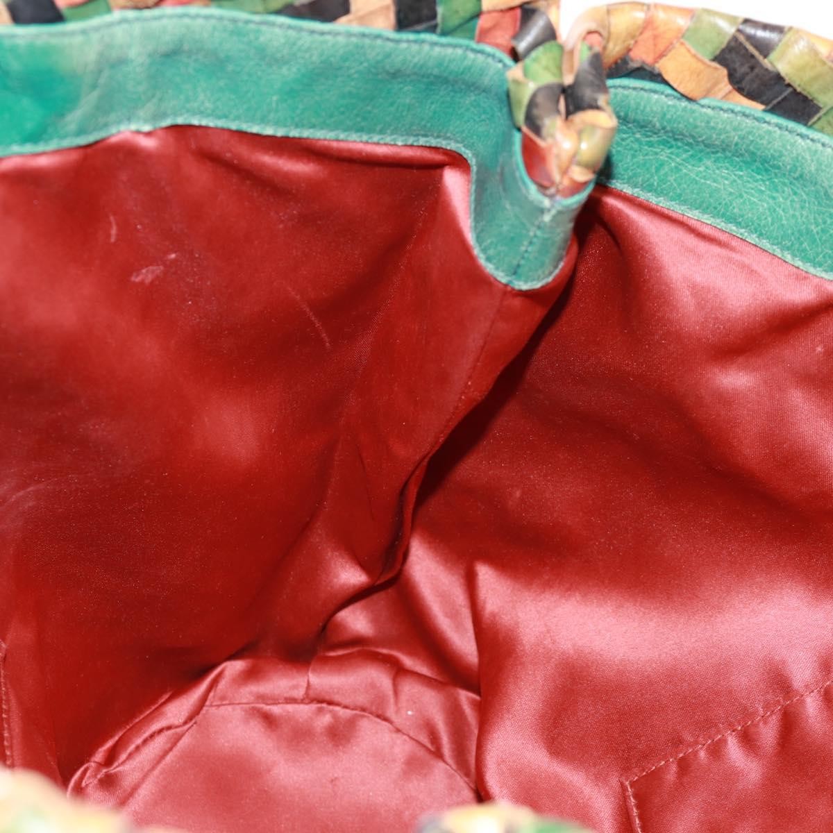 Miu Miu Chain Handle Bag Pleated Leather, Multicolour, Leather, Handbag