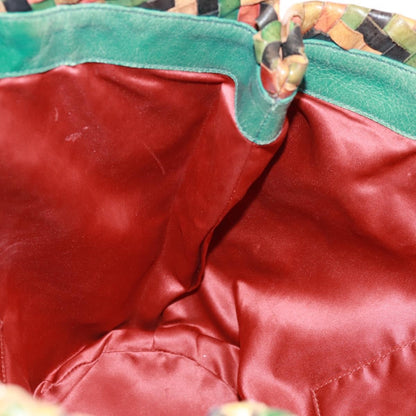 Miu Miu Chain Handle Bag Pleated Leather, Multicolour, Leather, Handbag