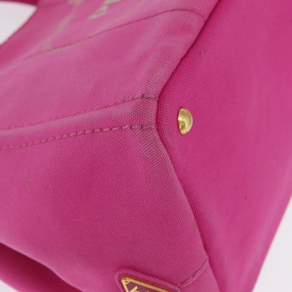 Prada Canapa Open Tote Canvas, PINK, CANVAS, Tote bag