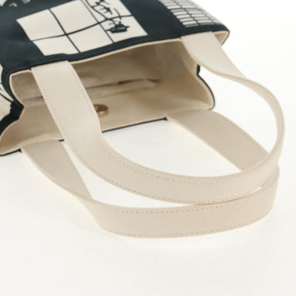 Chanel Coco Window Tote Printed Canvas, BLACK, CANVAS, Tote bag