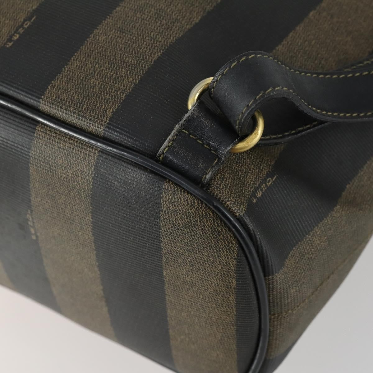 Fendi Pequin Front Pocket Backpack Coated Canvas, BROWN, PVC, Backpack