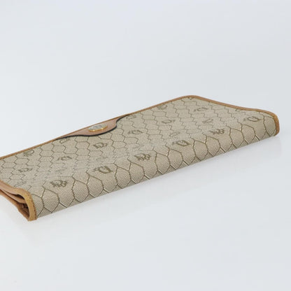Christian Dior Vintage honeycomb clutch Canvas, BEIGE, CANVAS, Clutche & pouche