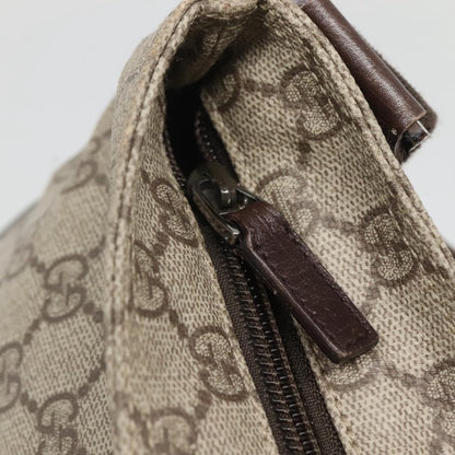 Gucci Zip Top Messenger Bag GG Coated Canvas, BEIGE, CANVAS, Shoulder bag