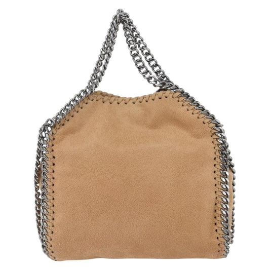 Stella McCartney Falabella Fold Over Crossbody Bag Shaggy Deer, BEIGE, POLYESTER, Shoulder bag