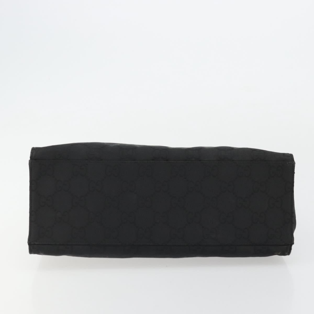 Gucci Vintage Bamboo Handle Tote GG Canvas, Black, Canvas, Tote Bag