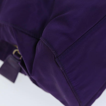 Prada Convertible Chain Tote Quilted Tessuto, PURPLE, NYLON, Shoulder bag