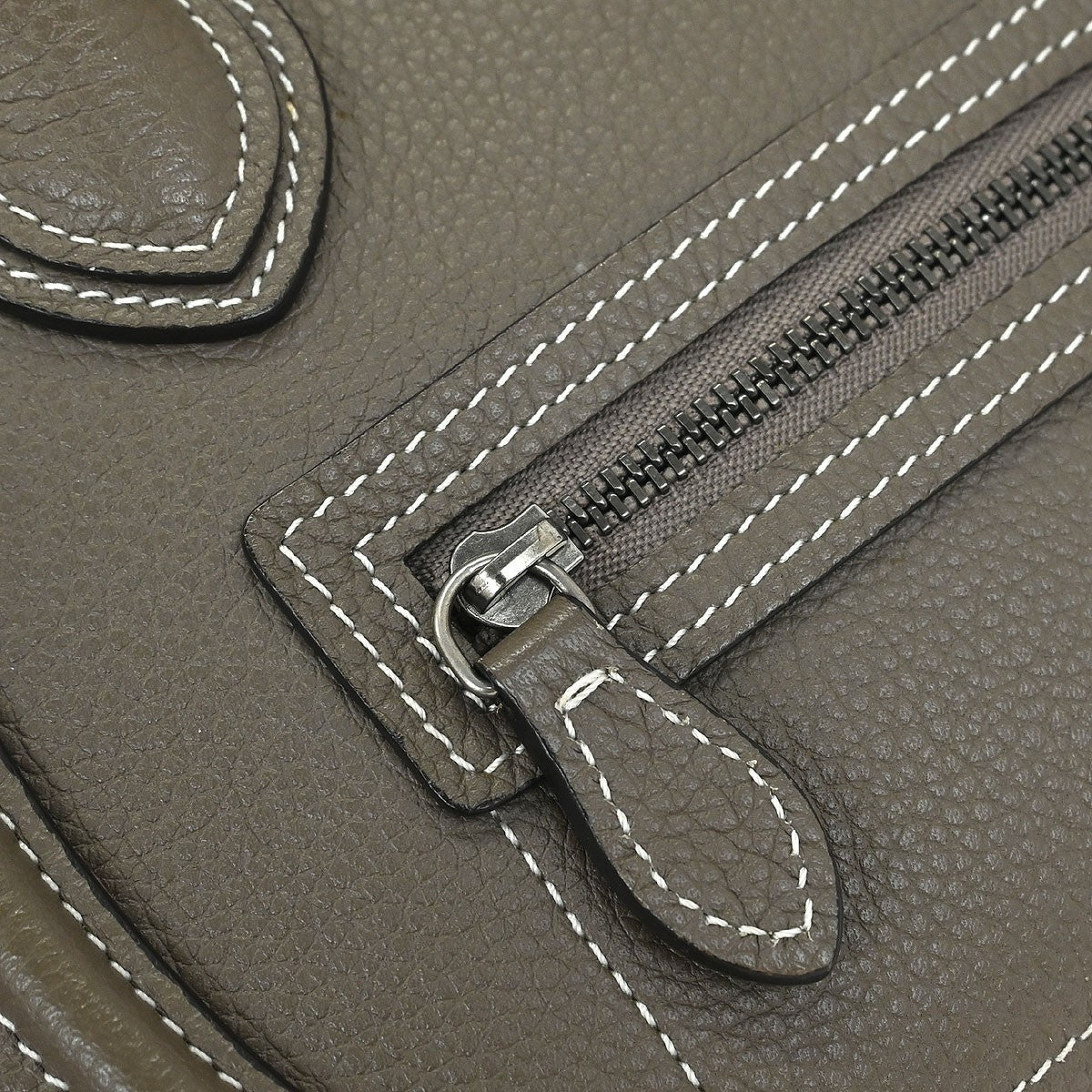 Celine Luggage Bag Grainy Leather, BROWN, LEATHER, Handbag