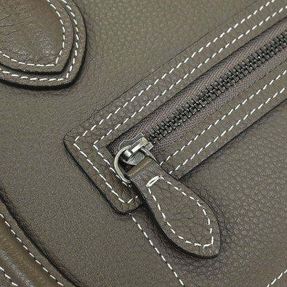 Celine Luggage Bag Grainy Leather, BROWN, LEATHER, Handbag
